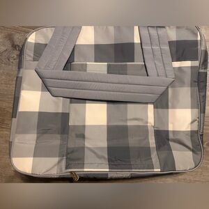 31 Gray plaid voyageur weekend Tote
